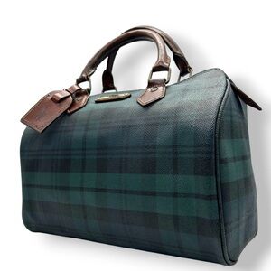 Plaid  Ralph Lauren Satchel with Brown Accents